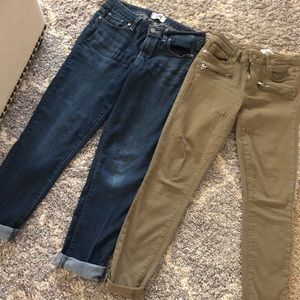 Paige jean pants lot of 2 size 27 Kylie crop Indio